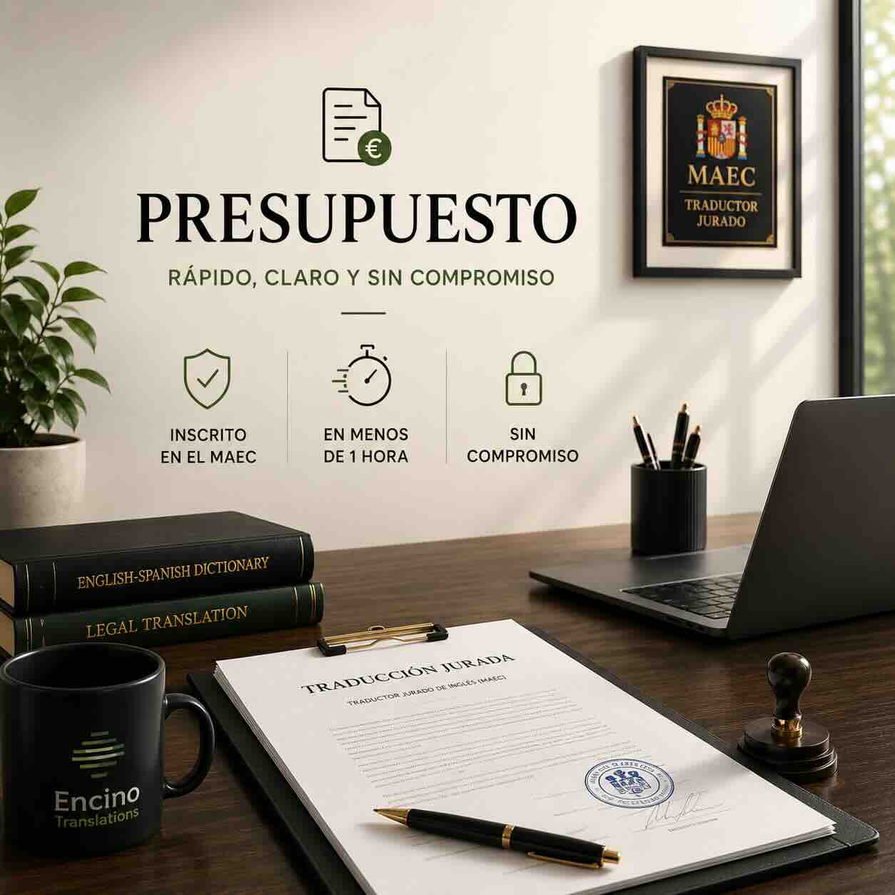presupuesto encino translations